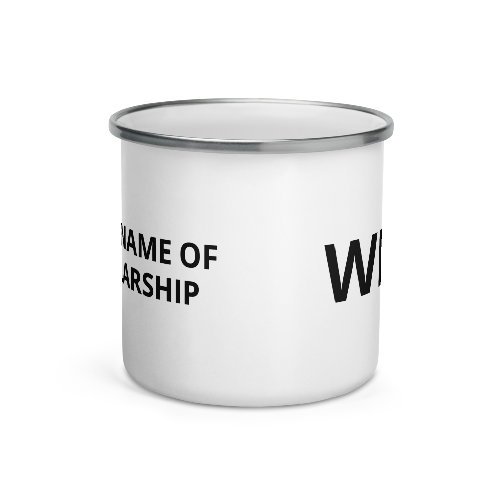 Weer "In the Name of Scholarship" Enamel Mug