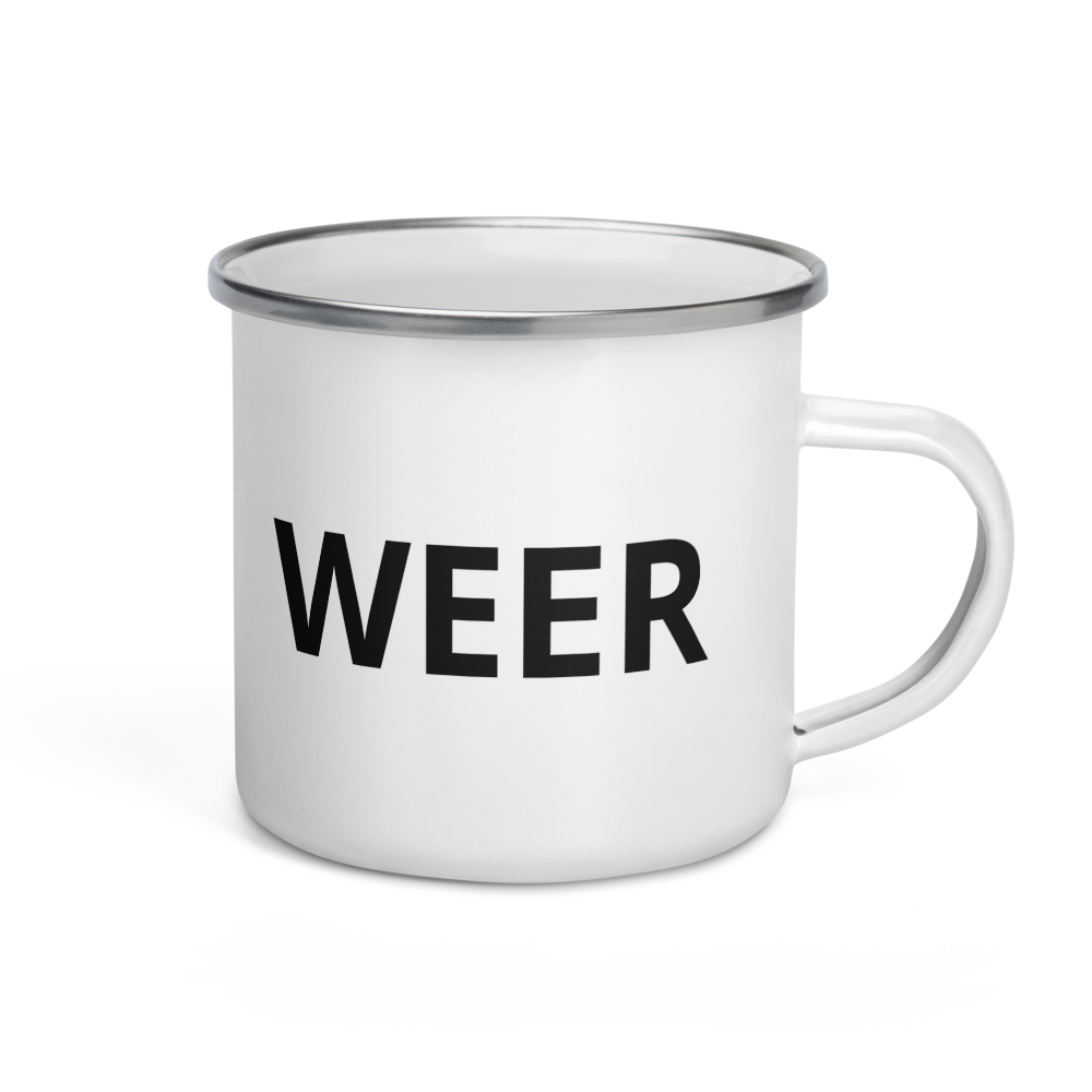 Weer "In the Name of Scholarship" Enamel Mug